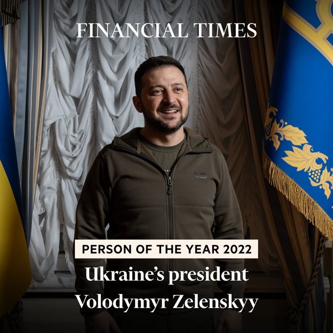 Подробнее о "Financial Times назвала Владимира Зеленского человеком года"