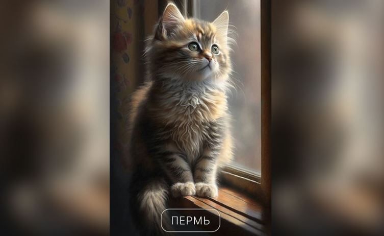 Подробнее о "Нейросеть Midjourney нарисовала образ города Перми в виде котенка"